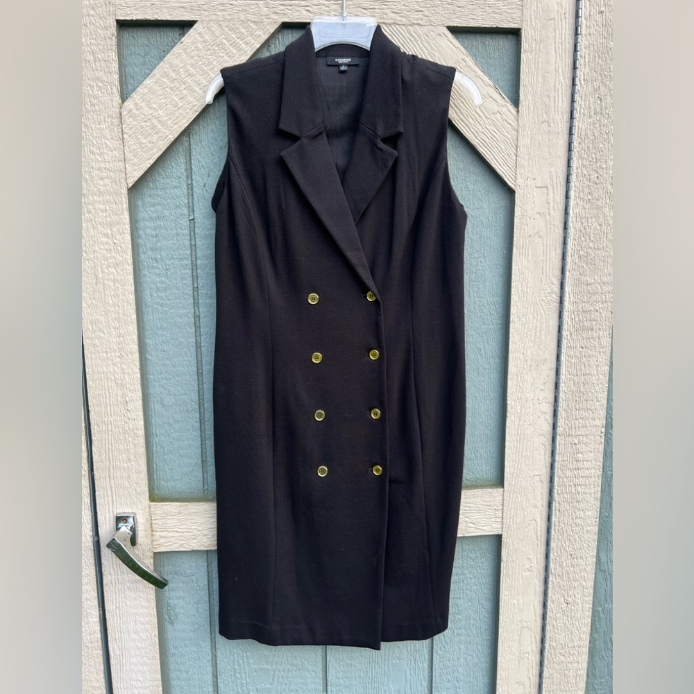 Womens Black Dress Gold Button  - Size 12 Womens Premise Nik and Nas style
